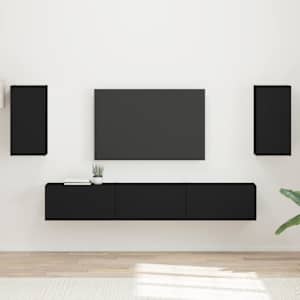 Sestava TV skříněk Nástěnný 5 pcs Černá kompozitní dřevo - obrázek 1