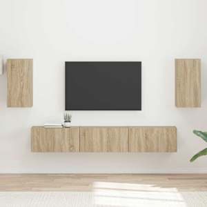 Sestava TV skříněk Nástěnný 5 pcs Sonoma dub kompozitní dřevo