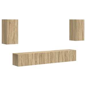 Sestava TV skříněk Nástěnný 5 pcs Sonoma dub kompozitní dřevo - obrázek 2