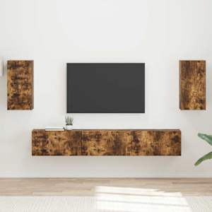 Sestava TV skříněk Nástěnný 5 pcs Kouřový dub kompozitní dřevo - obrázek 1