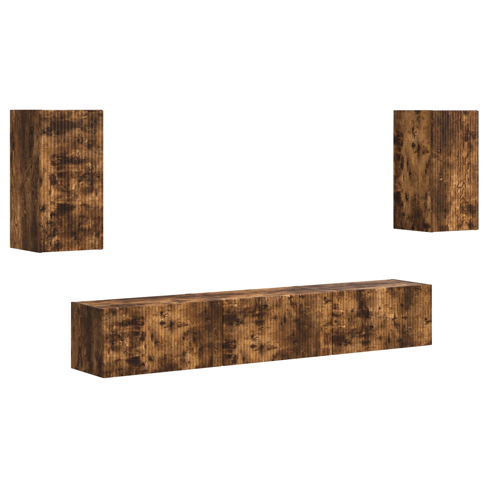 Telerikapi komplekt 5 pcs Suitsetatud tamm Tehispuit 48 Kõik vajalik sinu aeda ja koju! Telerikapi komplekt 5 pcs Suitsetatud tamm Tehispuit - Image 2