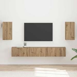 Sestava TV skříněk 5 pcs Artisanový dub kompozitní dřevo - obrázek 1