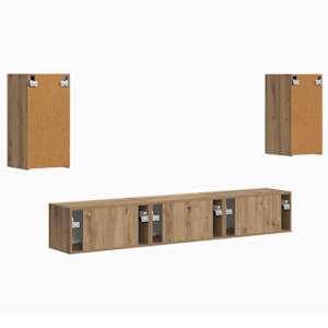 Sestava TV skříněk 5 pcs Artisanový dub kompozitní dřevo - obrázek 8