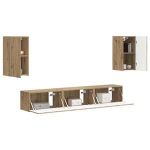 Sestava TV skříněk 5 pcs Artisanový dub kompozitní dřevo - obrázek 3