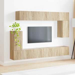 Sestava TV skříněk Nástěnný 5 pcs Sonoma dub kompozitní dřevo - obrázek 4