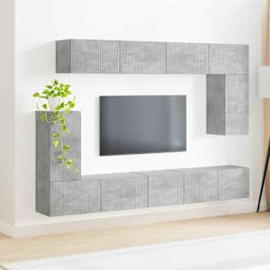 Sestava TV skříněk 5 pcs Betonově šedá kompozitní dřevo - obrázek 4
