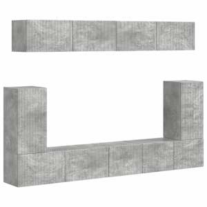 Sestava TV skříněk 5 pcs Betonově šedá kompozitní dřevo - obrázek 2