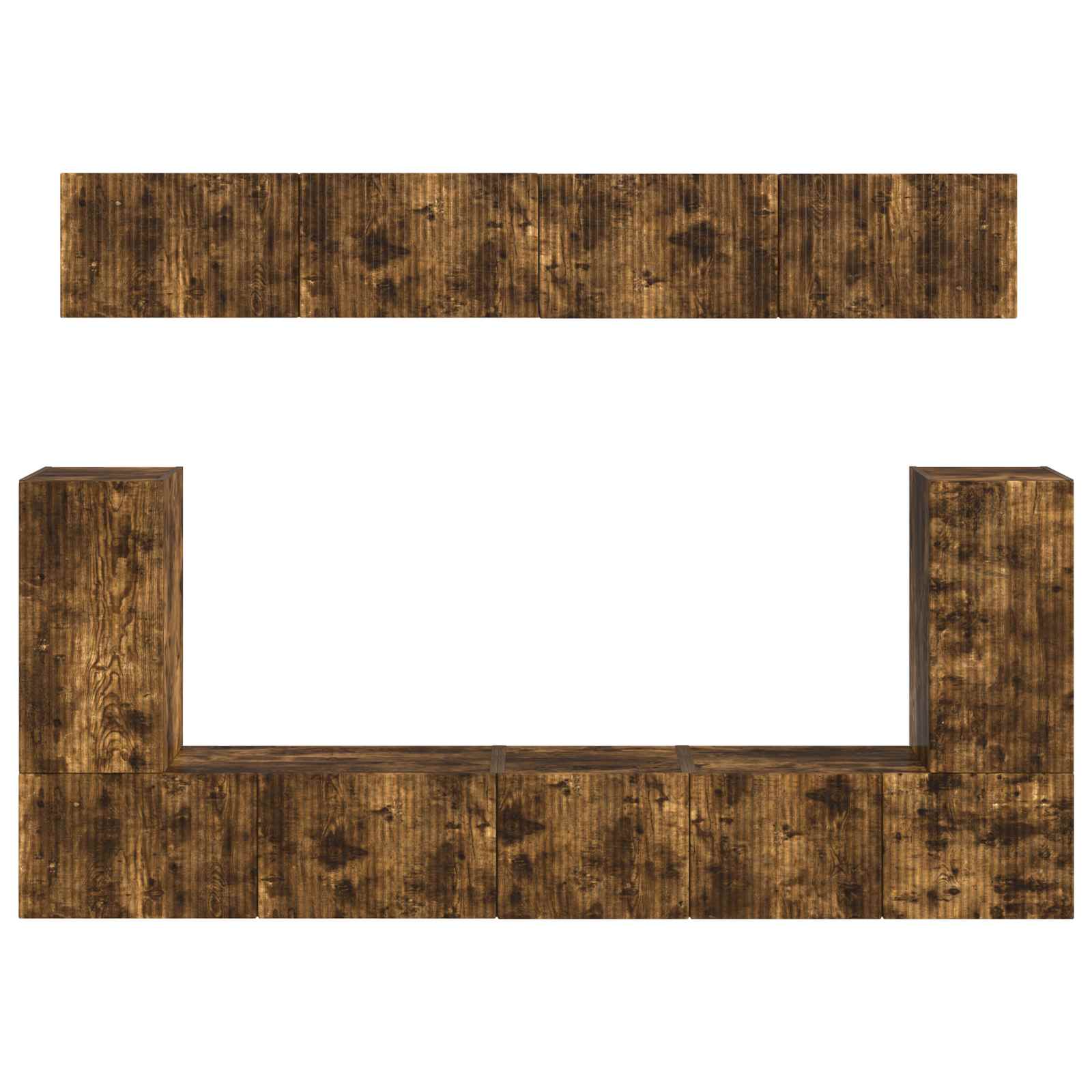 Telerikapi komplekt 5 pcs Suitsetatud tamm Tehispuit 32 Kõik vajalik sinu aeda ja koju! Telerikapi komplekt 5 pcs Suitsetatud tamm Tehispuit - Image 9