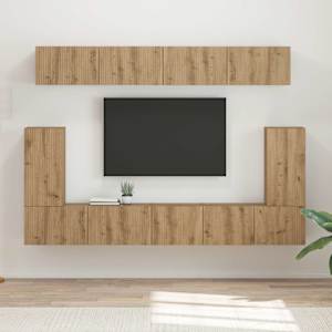 Sestava TV skříněk 5 pcs Artisanový dub kompozitní dřevo
