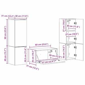 Sestava TV skříněk 5 pcs Kouřový dub kompozitní dřevo - obrázek 15
