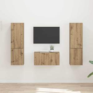 Sestava TV skříněk 5 pcs Artisanový dub kompozitní dřevo - obrázek 1