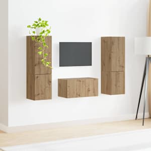 Sestava TV skříněk 5 pcs Artisanový dub kompozitní dřevo - obrázek 4