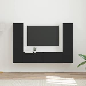 Sestava TV skříněk 6 pcs Černá kompozitní dřevo - obrázek 1
