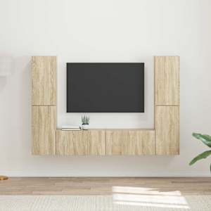 Sestava TV skříněk 6 pcs Sonoma dub kompozitní dřevo - obrázek 1
