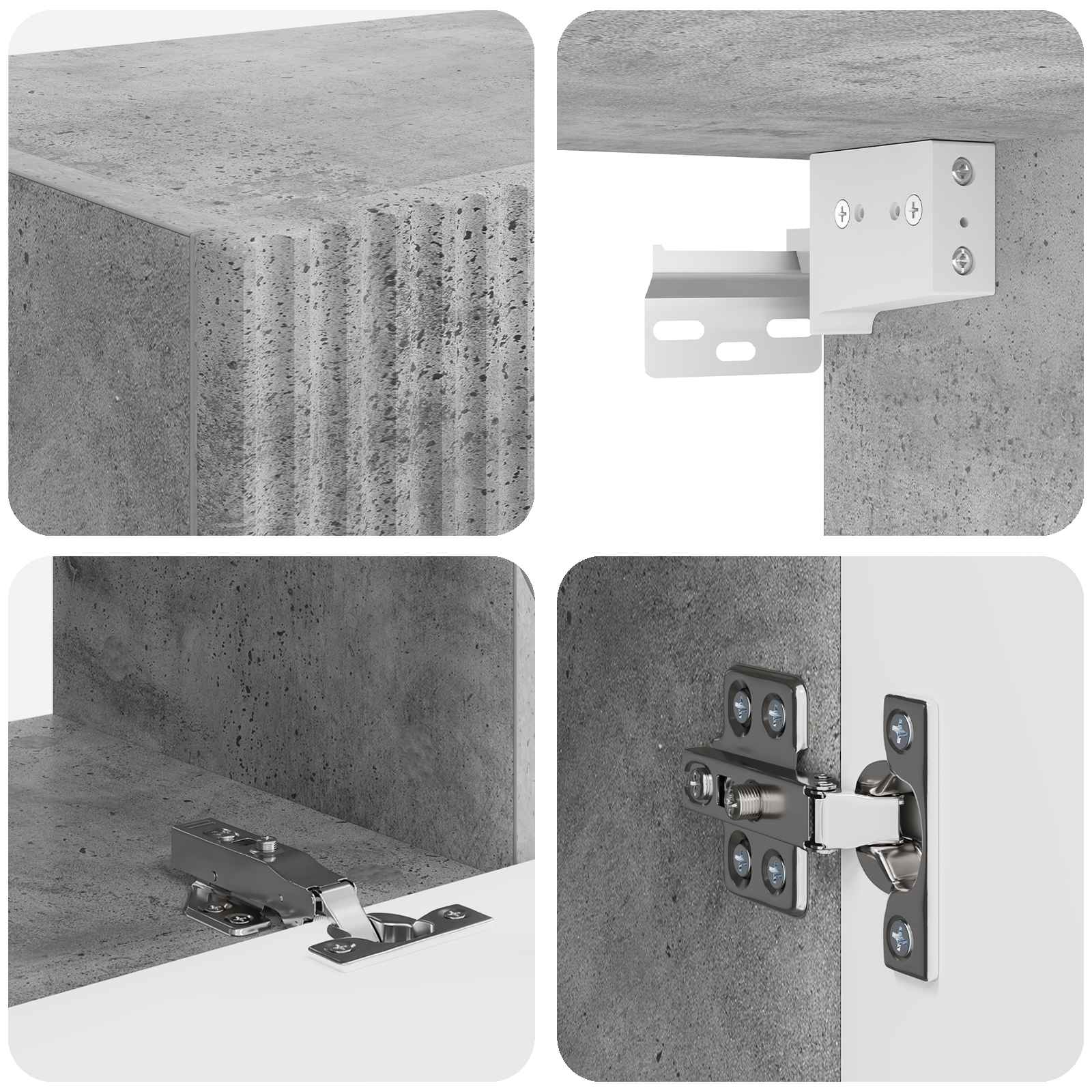 Telerikapi komplekt 6 pcs Betoonhall Tehispuit 32 Kõik vajalik sinu aeda ja koju! Telerikapi komplekt 6 pcs Betoonhall Tehispuit - Image 9