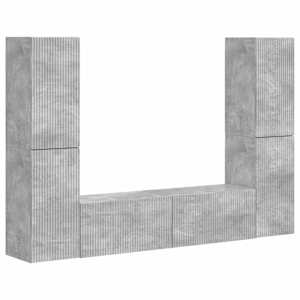 Sestava TV skříněk 6 pcs Betonově šedá kompozitní dřevo - obrázek 2