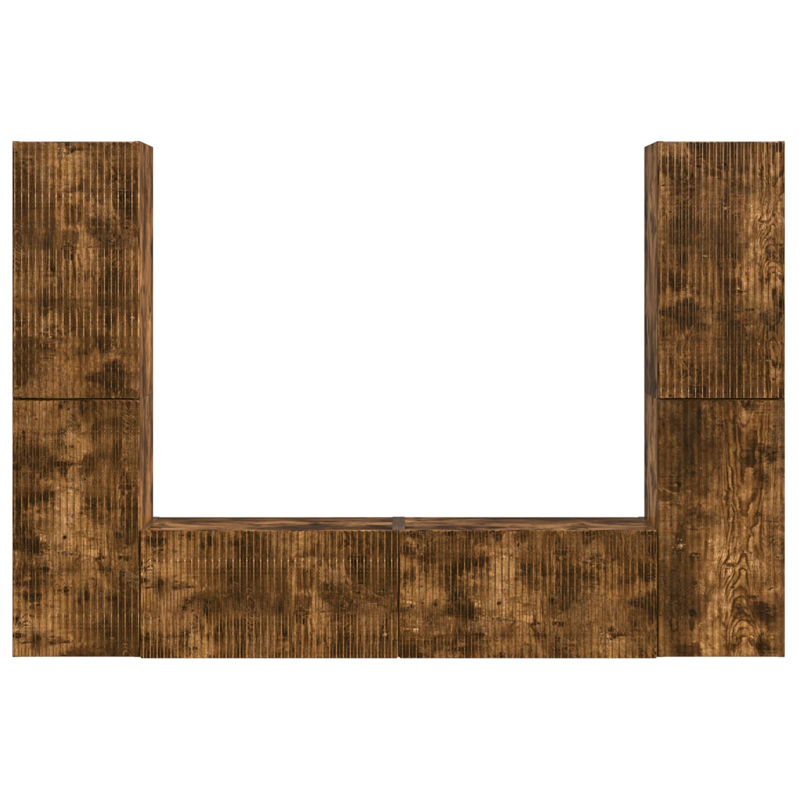 Telerikapi komplekt 6 pcs Suitsetatud tamm Tehispuit 30 Kõik vajalik sinu aeda ja koju! Telerikapi komplekt 6 pcs Suitsetatud tamm Tehispuit - Image 7