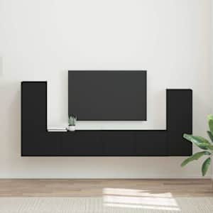 Sestava TV skříněk 4 pcs Černá kompozitní dřevo - obrázek 1