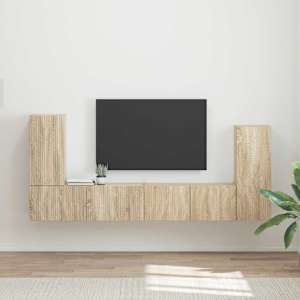 Sestava TV skříněk 4 pcs Sonoma dub kompozitní dřevo - obrázek 1