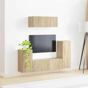 Sestava TV skříněk 4 pcs Sonoma dub kompozitní dřevo - obrázek 4