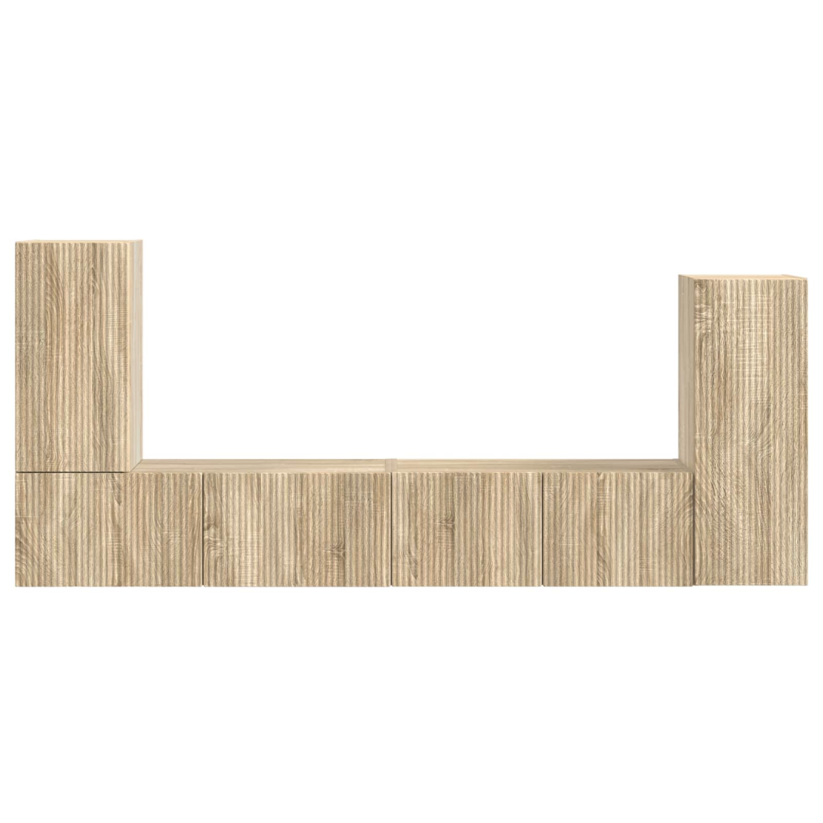 Komplet TV omaric 4 pcs Sonoma hrast Konstruiran les - slika 9