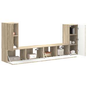 Sestava TV skříněk 4 pcs Sonoma dub kompozitní dřevo - obrázek 3