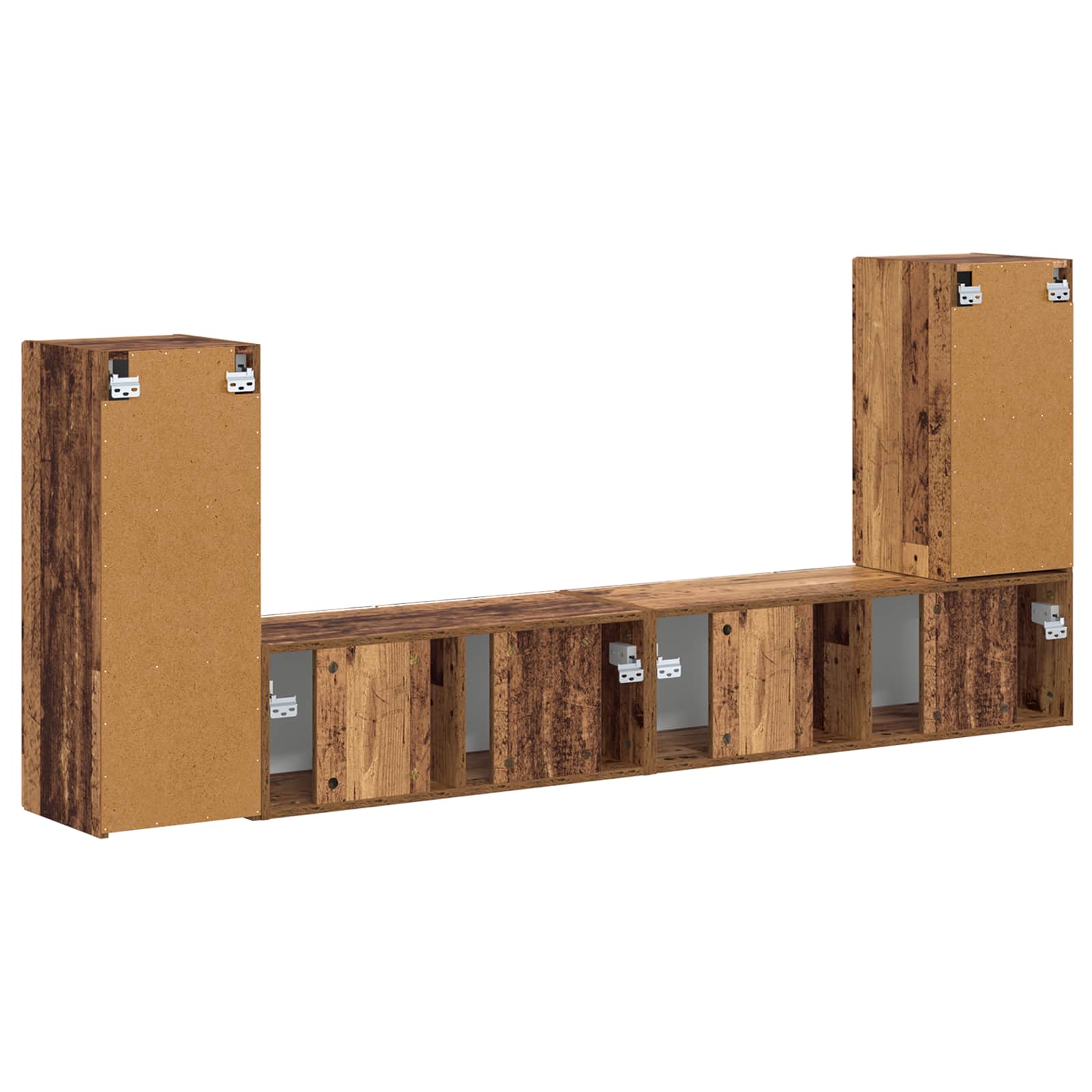 Komplet TV omaric 4 pcs Star les Konstruiran les - slika 10