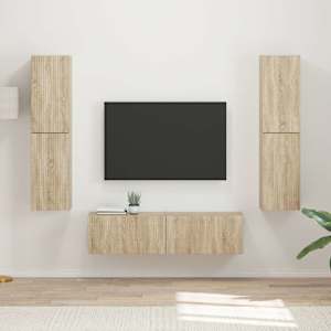 Sestava TV skříněk 6 pcs Sonoma dub kompozitní dřevo - obrázek 1