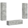 vidaXL Telerikapi komplekt 6 tk 31 x 30 x 60 cm Betoonhall