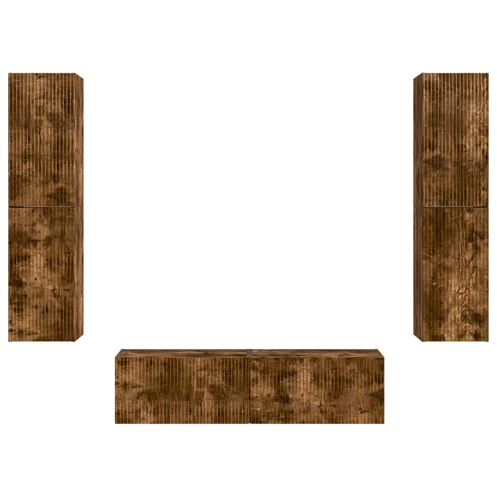 Telerikapi komplekt 6 pcs Suitsetatud tamm Tehispuit 7 Kõik vajalik sinu aeda ja koju! Telerikapi komplekt 6 pcs Suitsetatud tamm Tehispuit - Image 7