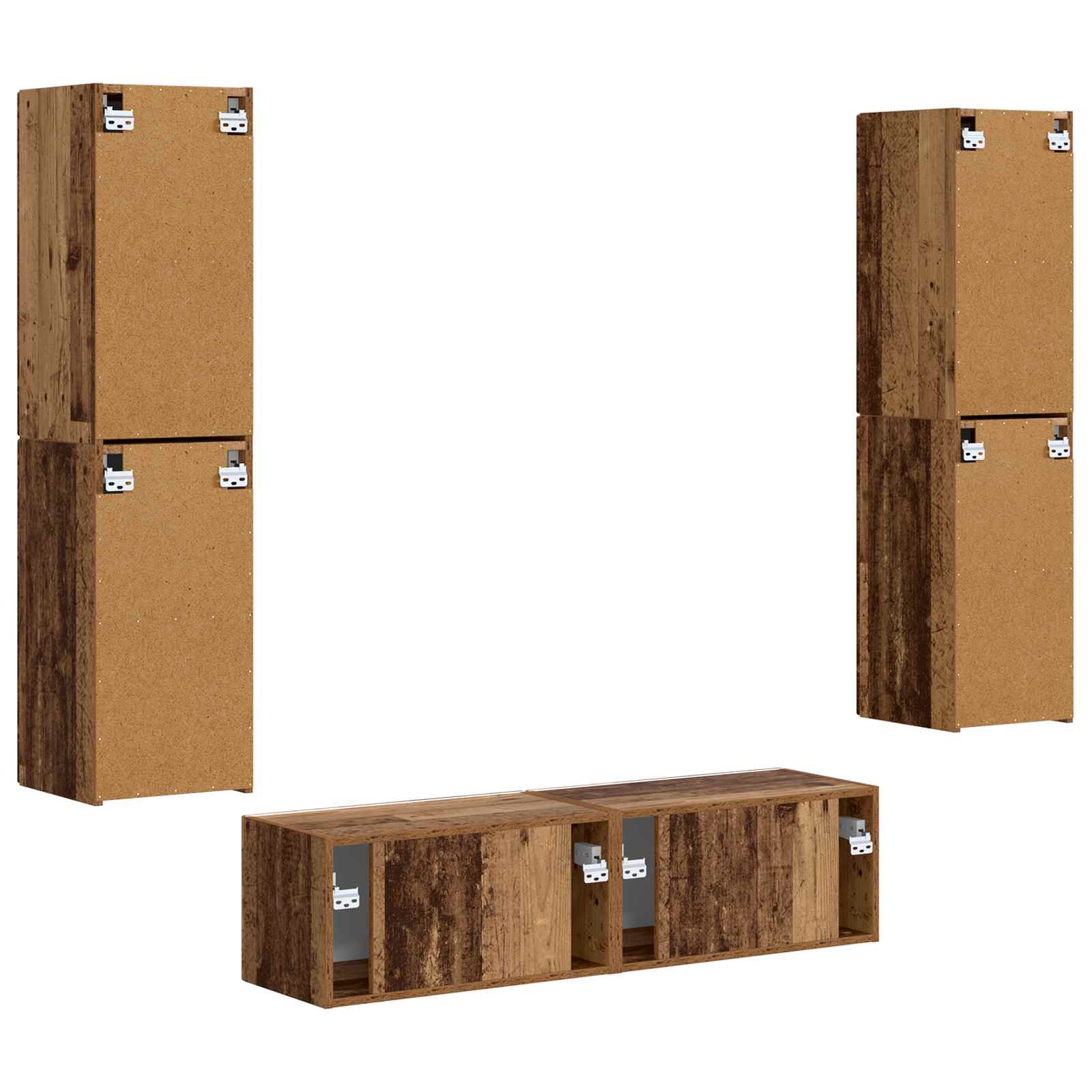 Telerikapi komplekt 6 pcs Vana puit Tehispuit 8 Kõik vajalik sinu aeda ja koju! Telerikapi komplekt 6 pcs Vana puit Tehispuit - Image 8