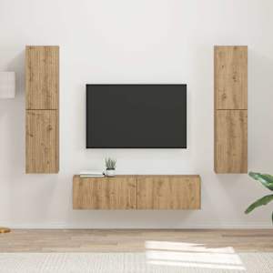 Sestava TV skříněk 6 pcs Artisanový dub kompozitní dřevo - obrázek 1
