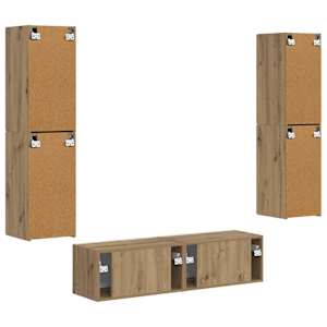 Sestava TV skříněk 6 pcs Artisanový dub kompozitní dřevo - obrázek 8