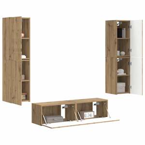 Sestava TV skříněk 6 pcs Artisanový dub kompozitní dřevo - obrázek 3