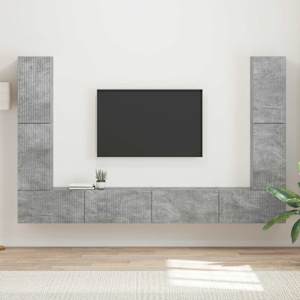 Sestava TV skříněk 8 pcs Betonově šedá kompozitní dřevo - obrázek 1