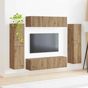 Sestava TV skříněk 8 pcs Artisanový dub kompozitní dřevo - obrázek 4