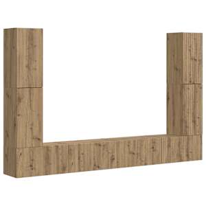 Sestava TV skříněk 8 pcs Artisanový dub kompozitní dřevo - obrázek 2