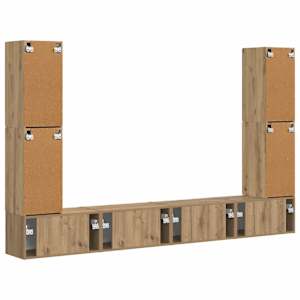 Sestava TV skříněk 8 pcs Artisanový dub kompozitní dřevo - obrázek 8