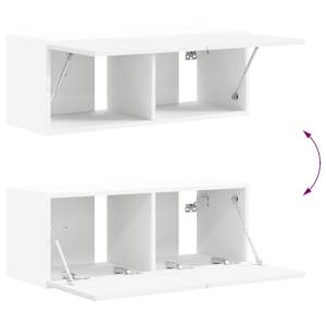 Televizní skříň 8 pcs Bílá - obrázek 12