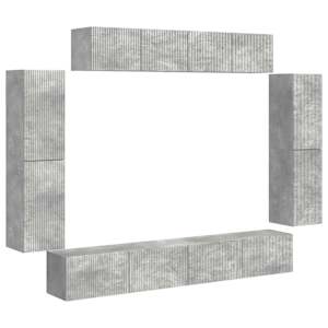 Televizní skříň 8 pcs Betonově šedá - obrázek 2