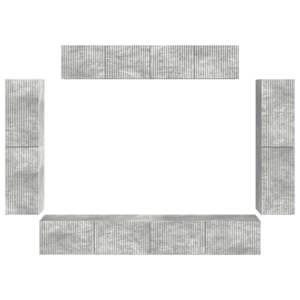 Televizní skříň 8 pcs Betonově šedá - obrázek 8