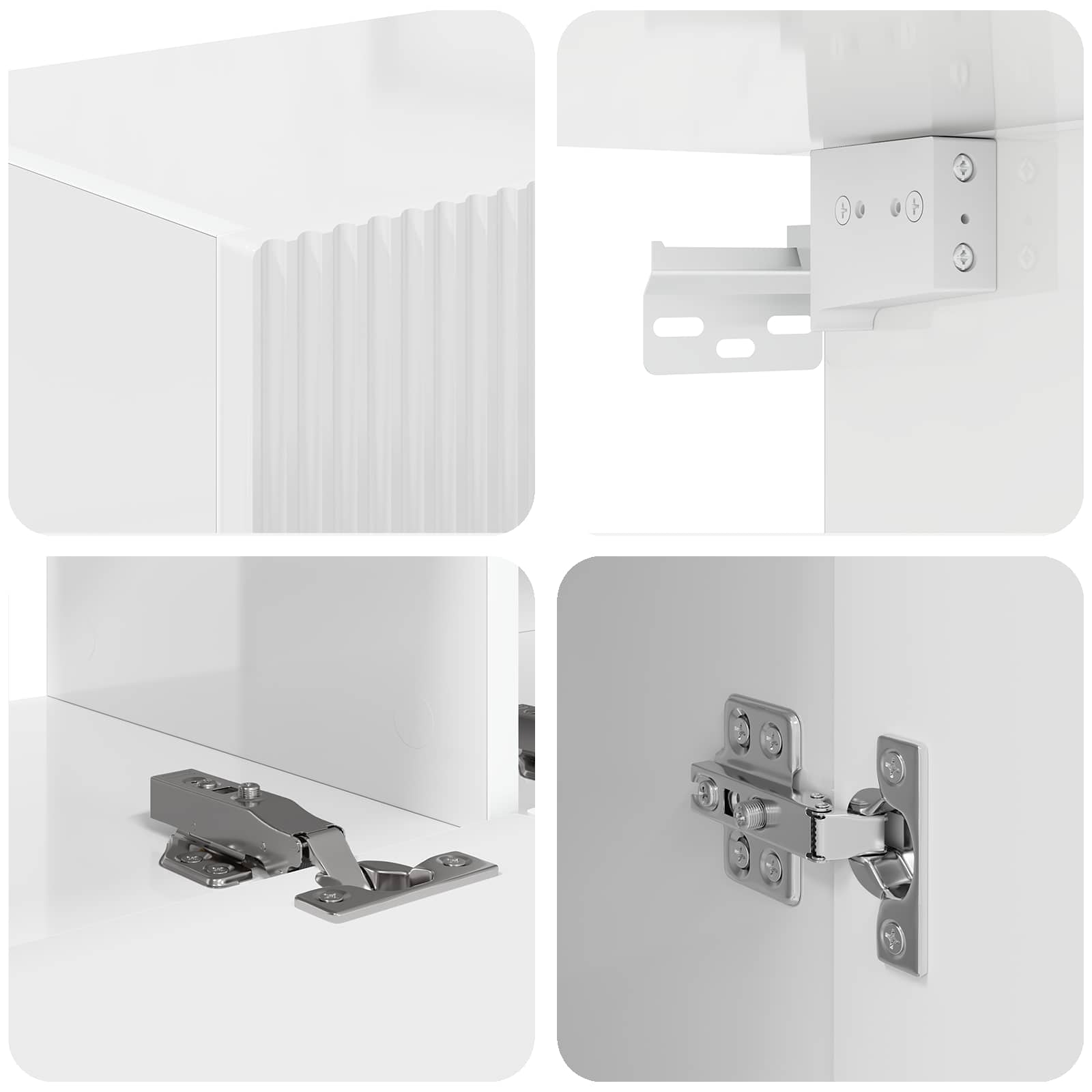 TV omarica 8 pcs Visok sijaj bela - slika 10