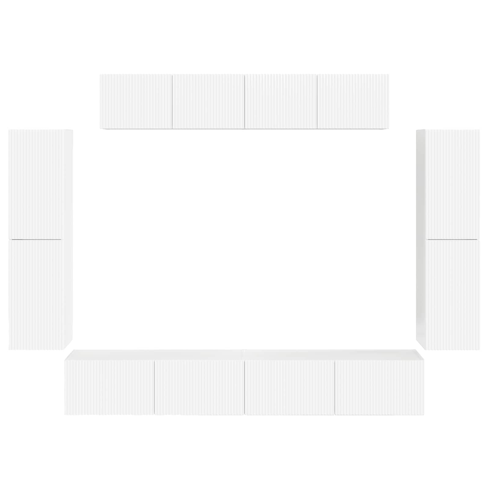 TV omarica 8 pcs Visok sijaj bela - slika 8