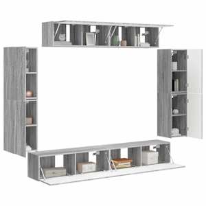 Televizní skříň 8 pcs Šedá Sonoma - obrázek 3