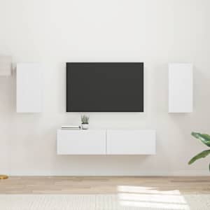 Sestava TV skříněk 4 pcs Bílá kompozitní dřevo - obrázek 1