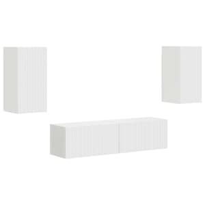 Sestava TV skříněk 4 pcs Bílá kompozitní dřevo - obrázek 2