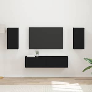 Sestava TV skříněk 4 pcs Černá kompozitní dřevo - obrázek 1