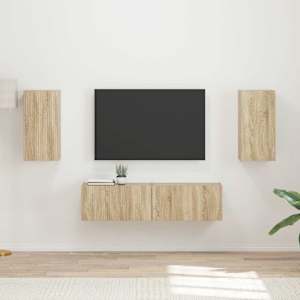 Sestava TV skříněk 4 pcs Sonoma dub kompozitní dřevo - obrázek 1