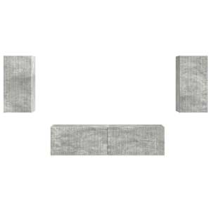 Sestava TV skříněk 4 pcs Betonově šedá kompozitní dřevo - obrázek 7