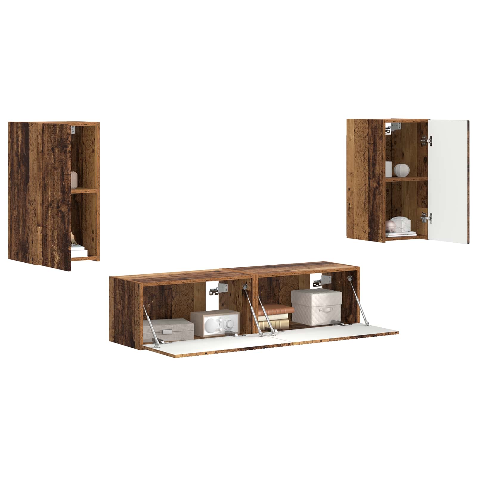 vidaXL 2 pcs Oud Hout
